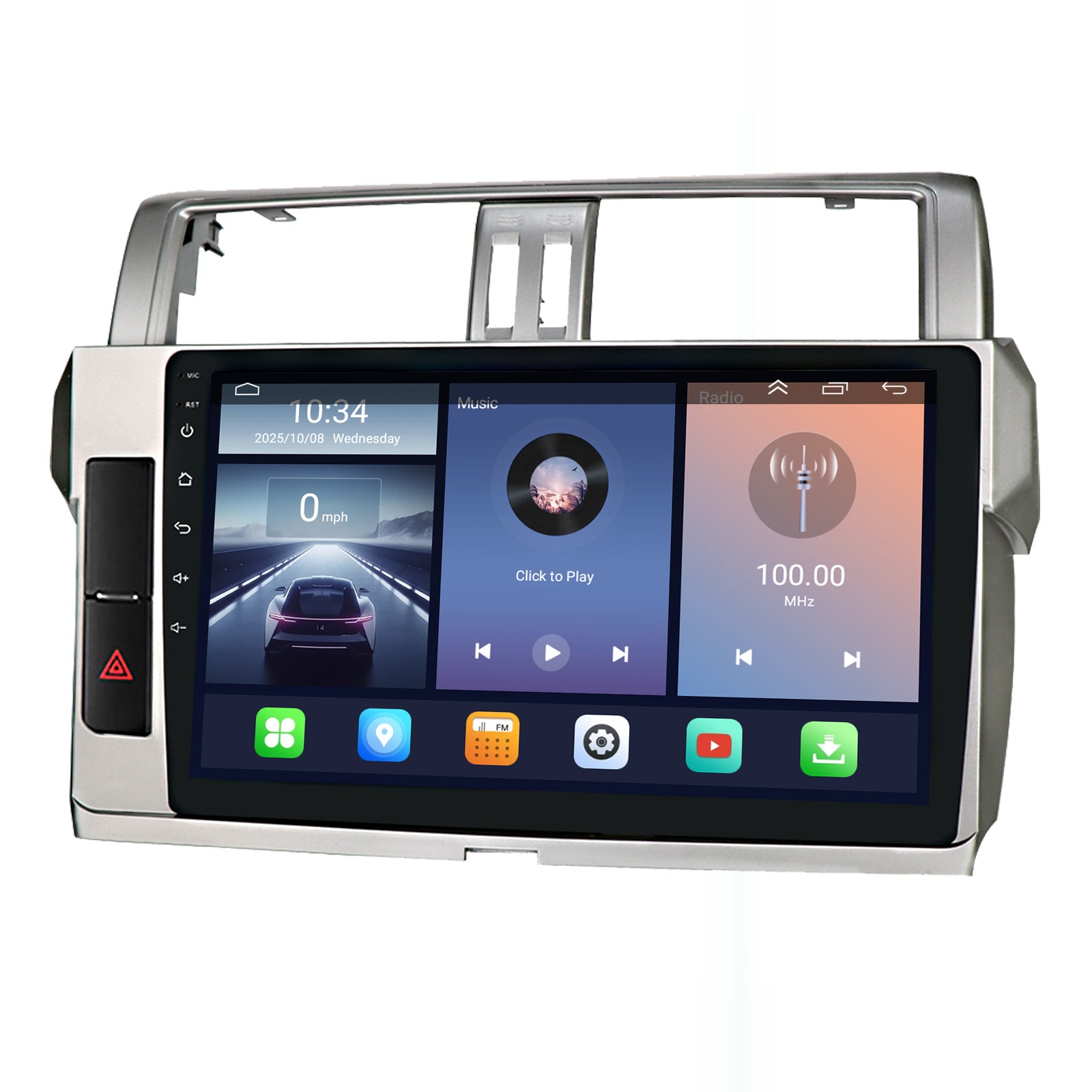 10inch Android15 Car Stereo Navigation GPS For Toyota Landcruiser Prado 2013-2018