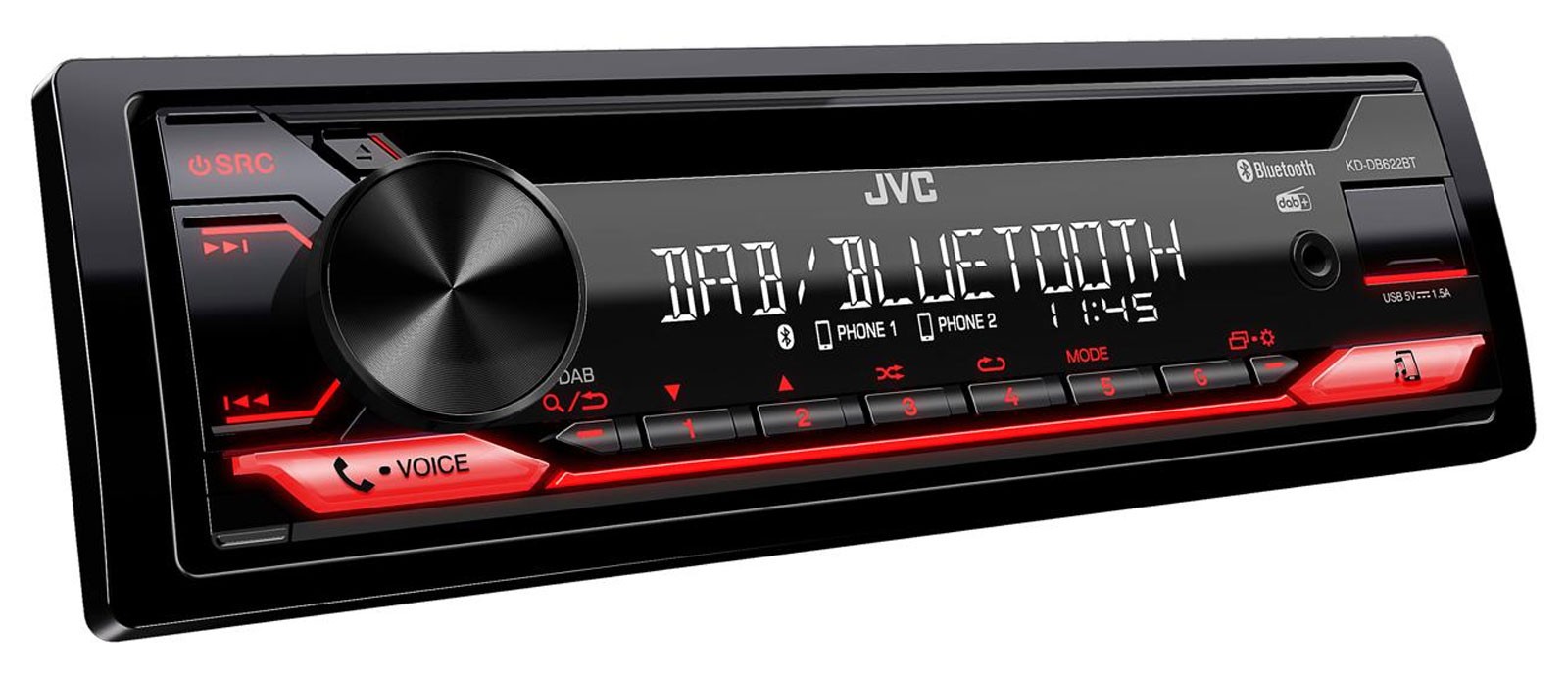 JVC CD DAB USB Bluetooth MP3 Car Stereo for Renault Twingo 07-12 Beige Grey