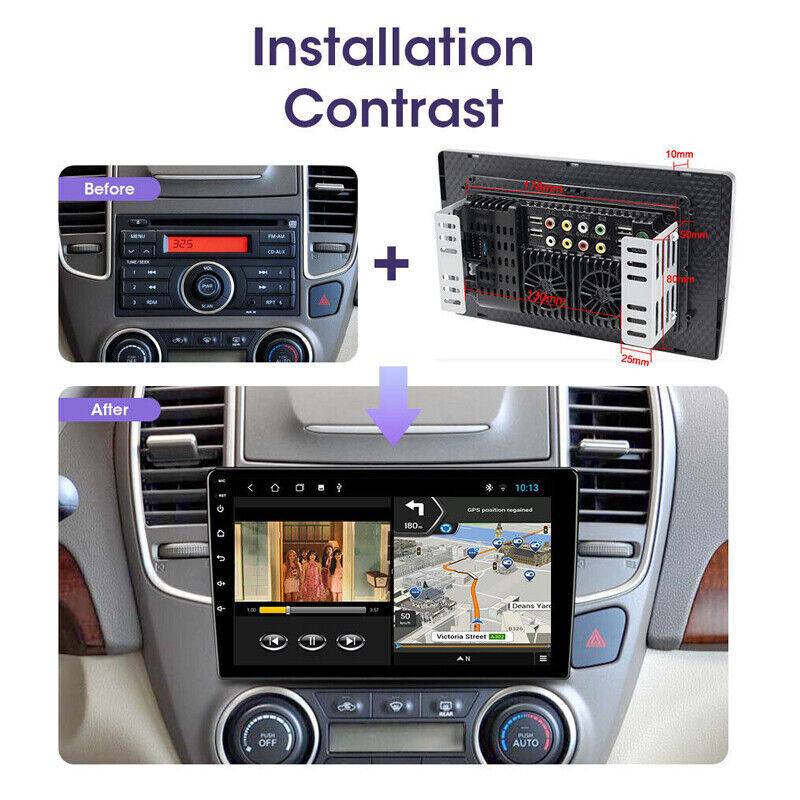 2 Din Android Auto 9″ Universal Car Radio Multimedia Carplay 2DIN Stereo GPS 32G
