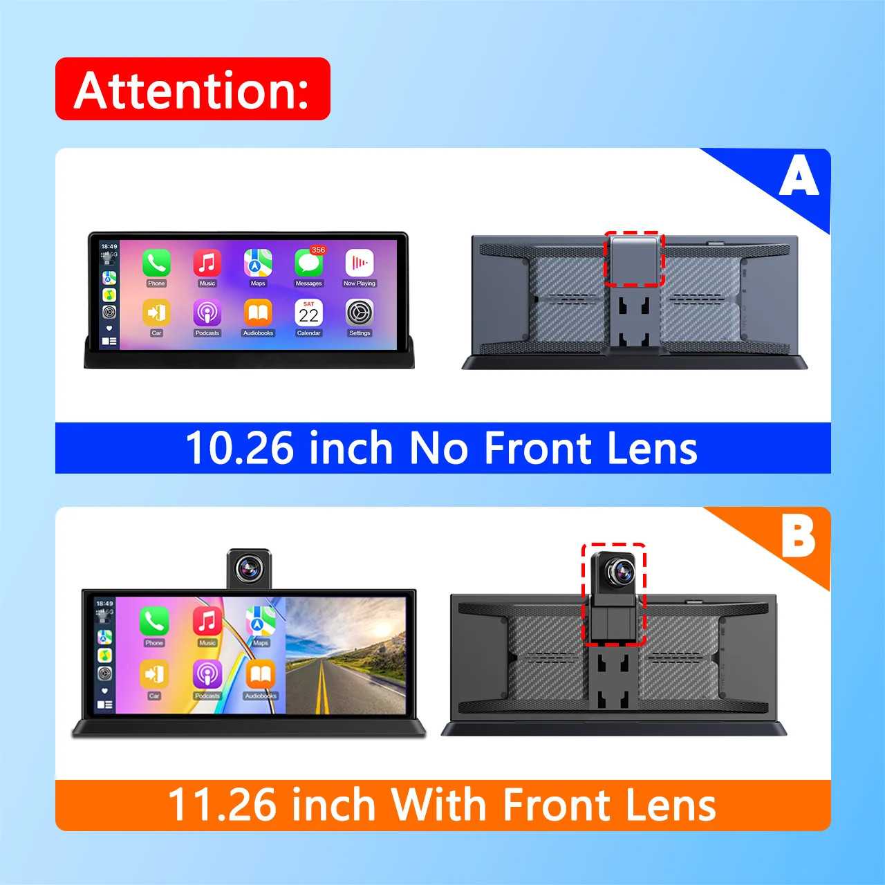 Janstie 11.26 inch Car DVR 4K Camera Rotatable Lens Recorder GPS Dashboard