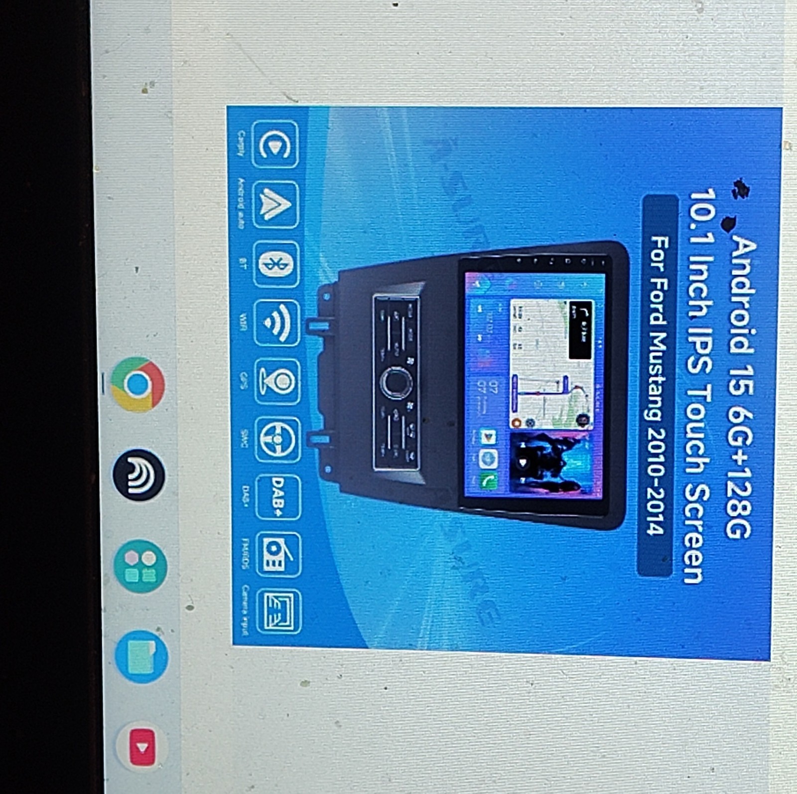 8-core 6+128gb For Ford Mustang 2010-2014 Carplay Car Radio Stereo GPS Android15