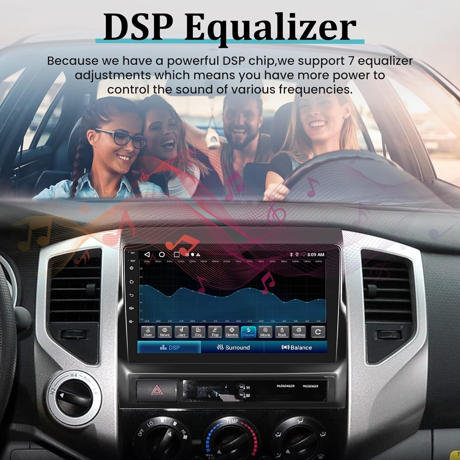 For Toyota Tacoma 2005-2015 Car Radio Android 13Stereo Carplay GPS 32GB Player