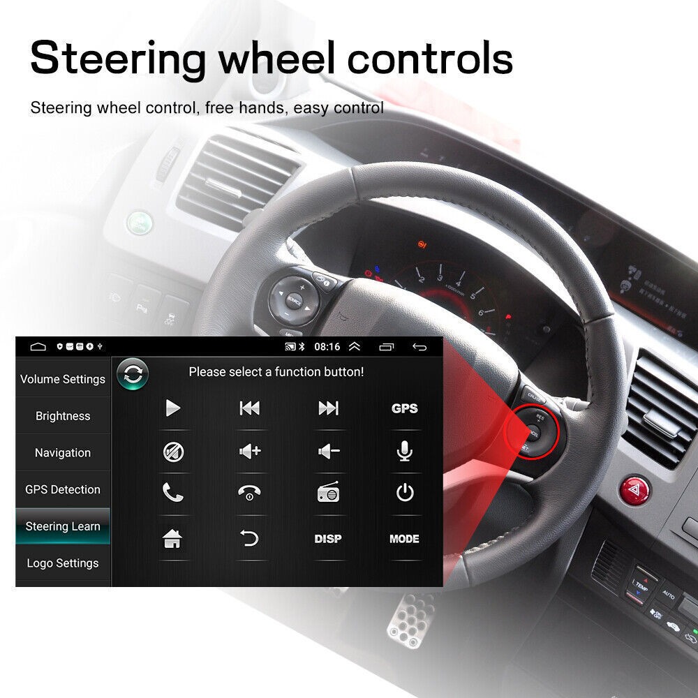 Car Radio Stereo Carplay For Honda Civic 4+64G 9in Bluetooth EQ FM