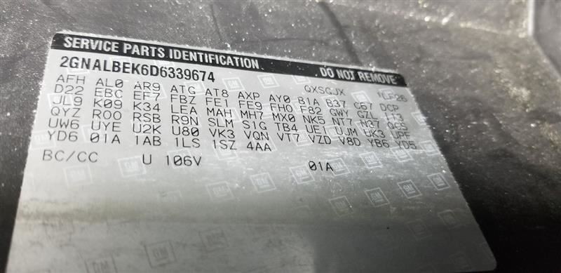 Audio Equipment Radio Control Panel AC Opt C67 Fits 12-15 EQUINOX 114410