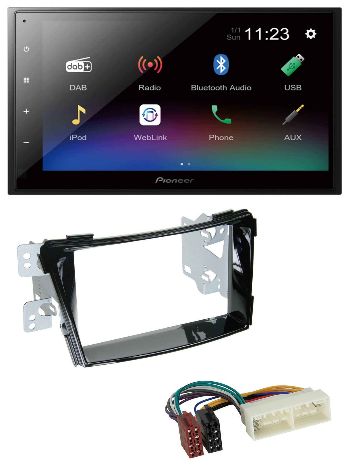 Pioneer USB Bluetooth DAB 2DIN MP3 Car Stereo for Hyundai i40 2016 onwards Type VF Klav
