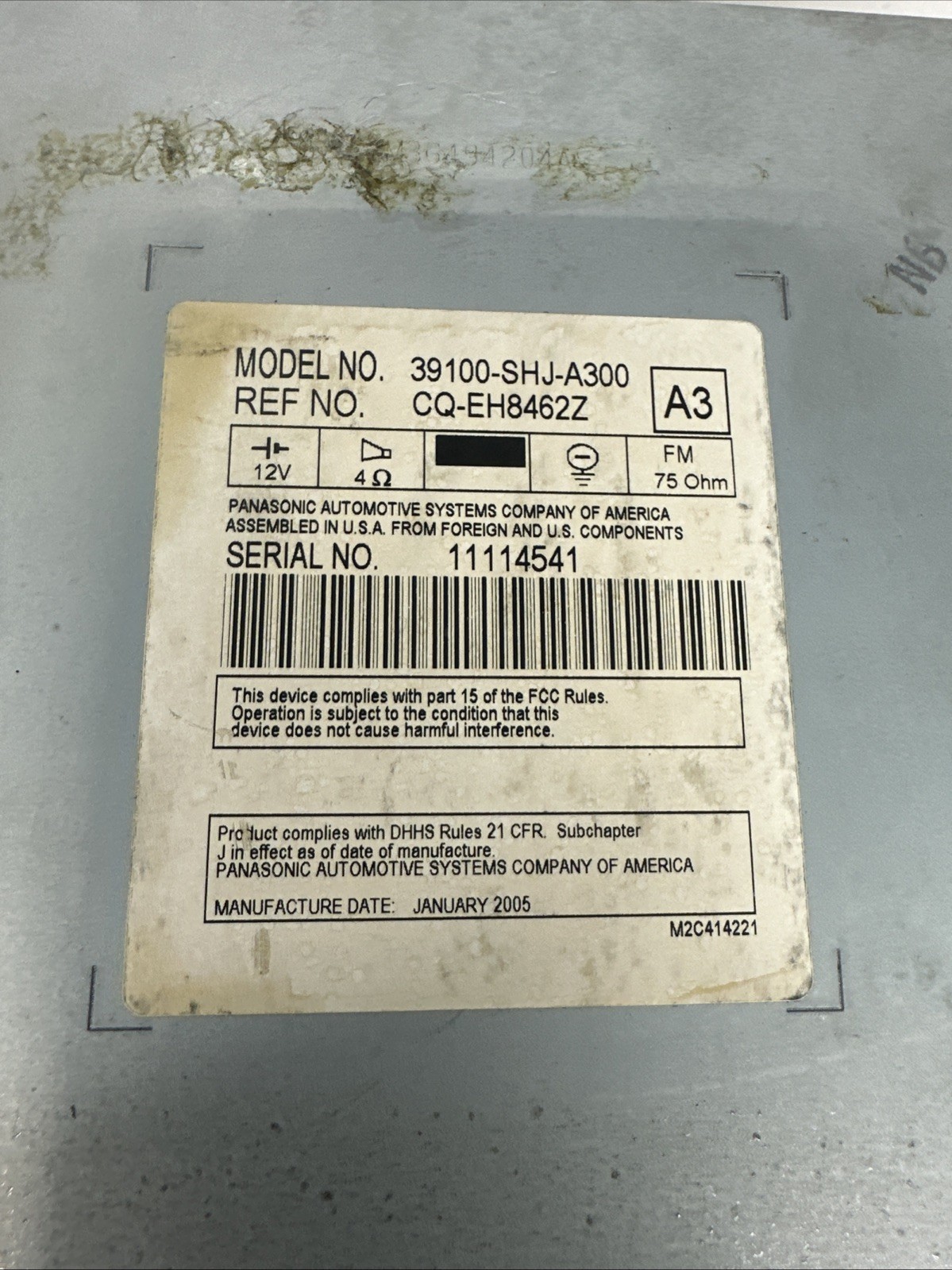 2005-2010 Honda Odyssey AM FM XM Radio 6 Disc CD DVD Player OEM 39100-SHJ-A300