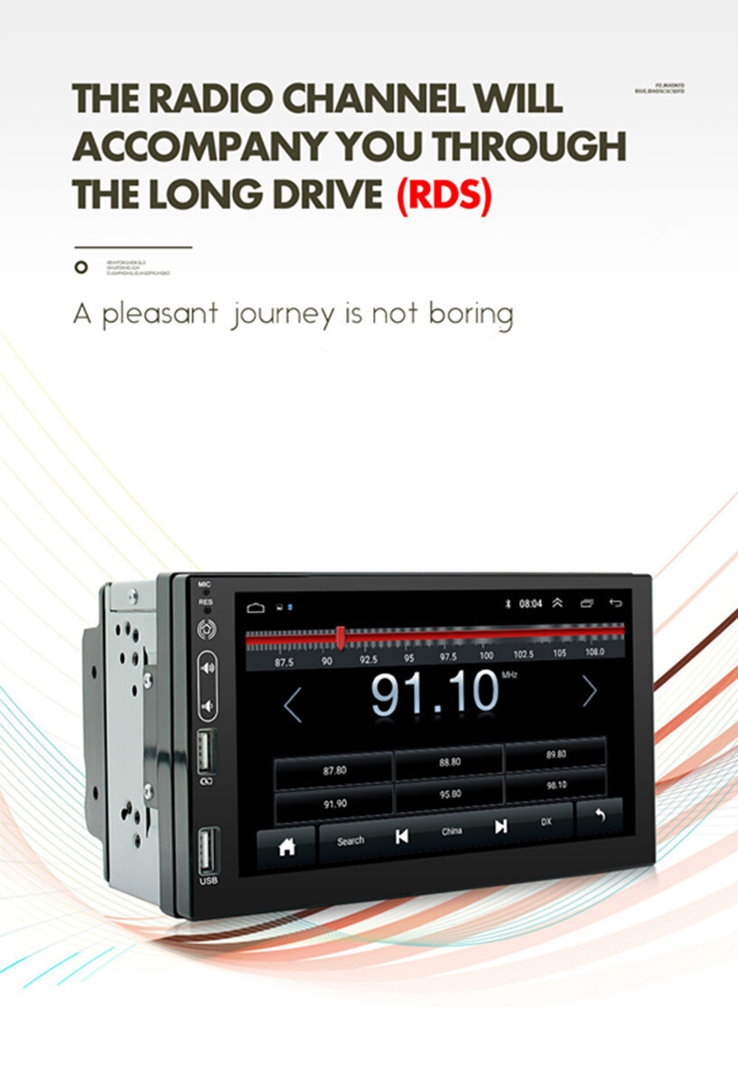 Car Stereo Radio GPS Player Audio Touch Screen 1+16G Mirror Link FM/RDS Video