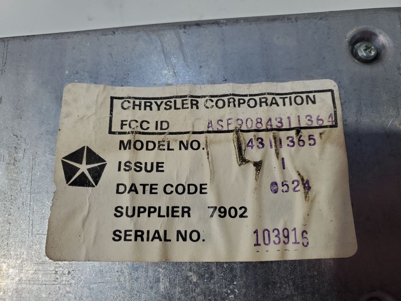 1984 1985 Dodge Ram Charger OEM Radio For Parts Not Working