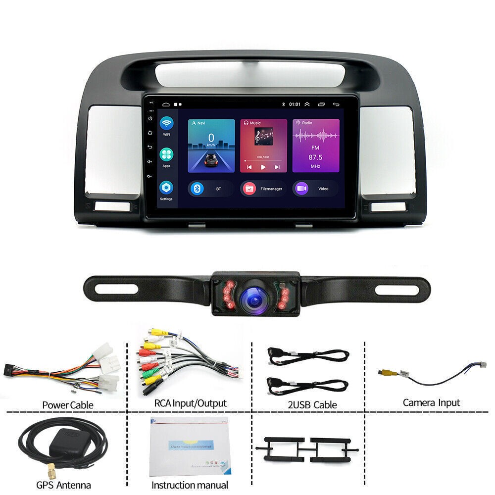 FOR TOYOTA CAMRY 2000-2006 ANDROID 15 CARPLAY CAR RADIO STEREO PLAYER GPS 64G