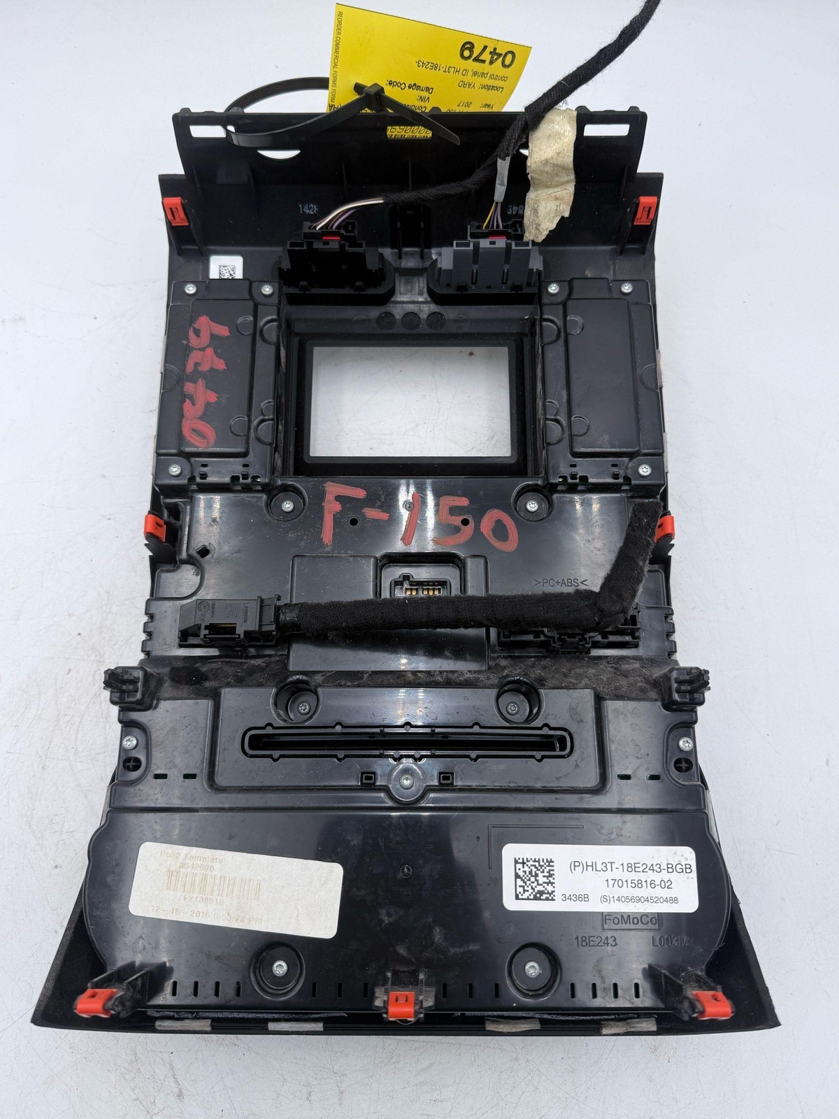 17 FORD PICKUP F150 Audio & Visual Equip.(radio) Control Panel