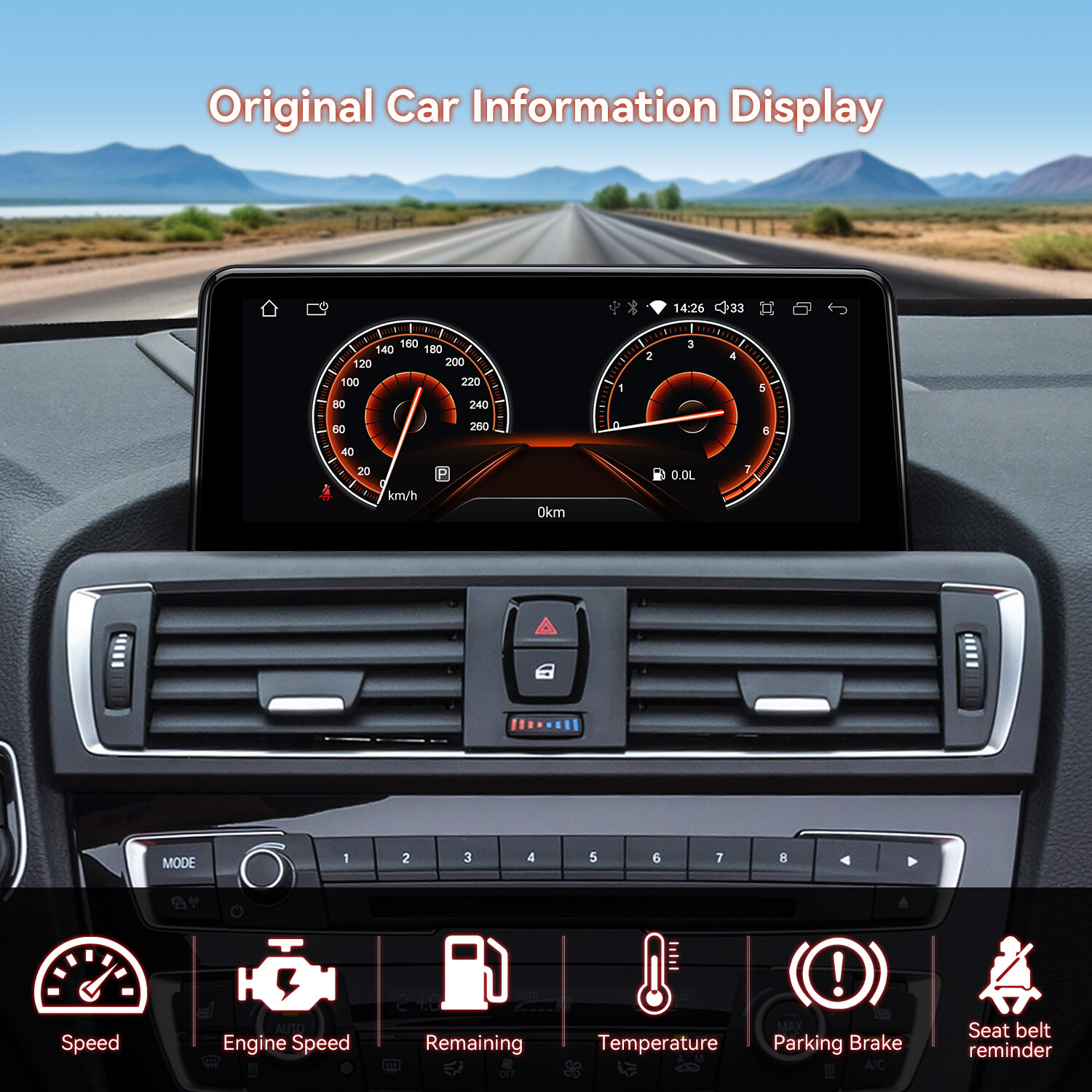 8Core Car Stereo CarPlay Android 14 GPS Navi For BMW 1/2 er F20 F21 F22 F23 NBT