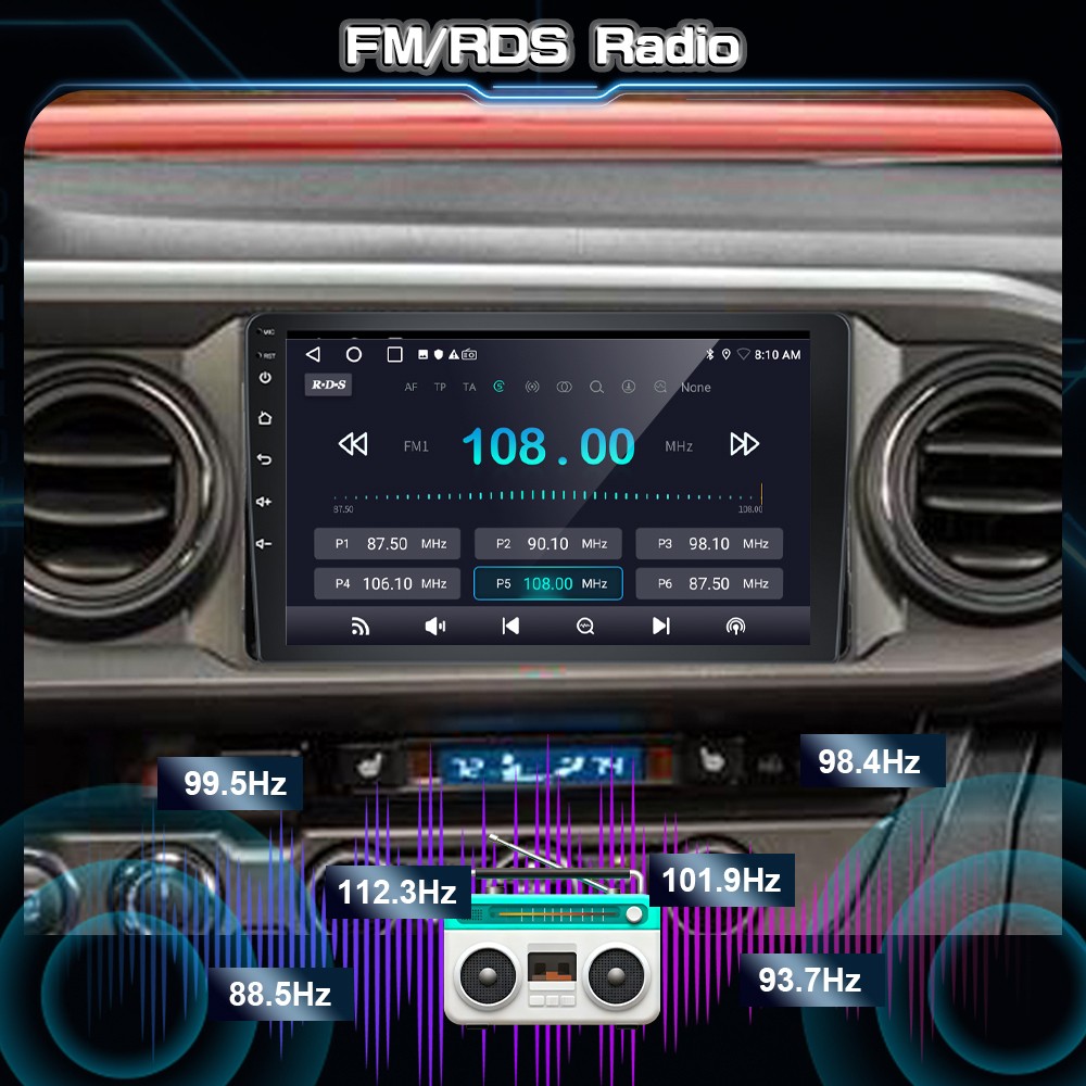 Apple Carplay For 2016-2022 Toyota Tacoma Car Radio Stereo Head Unit GPS +Camera