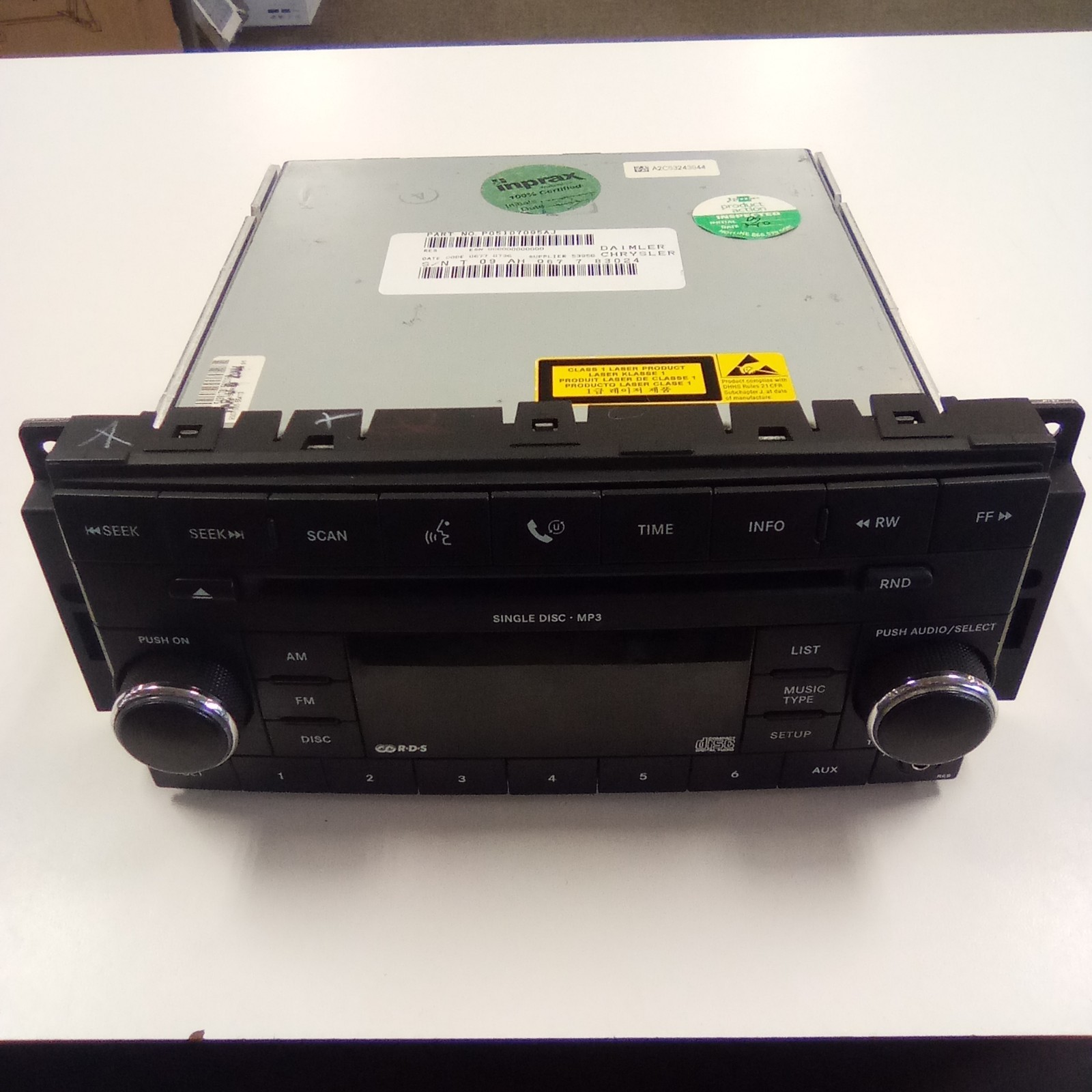 Mopar Car Stereo Chrysler Dodge Jeep Ram CD MP3 P05107095AJ Untested