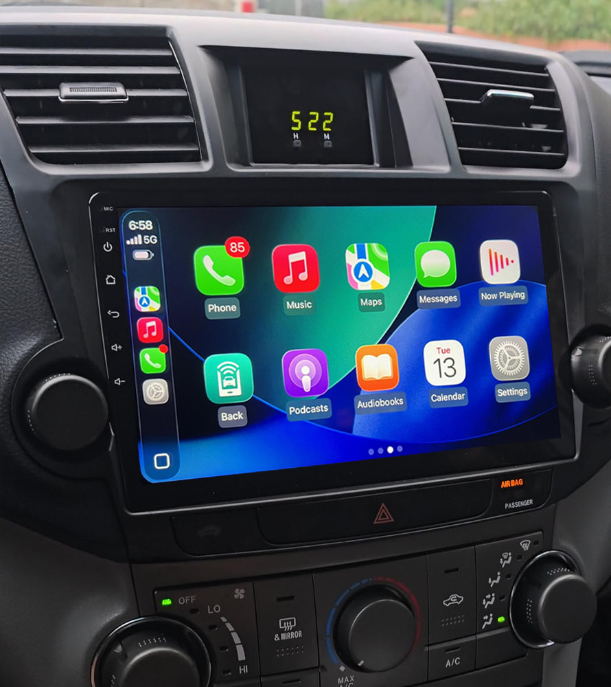 Car Radio Stereo Carplay For 2008-2013 Toyota Highlander 4+64G 10in FM Camera