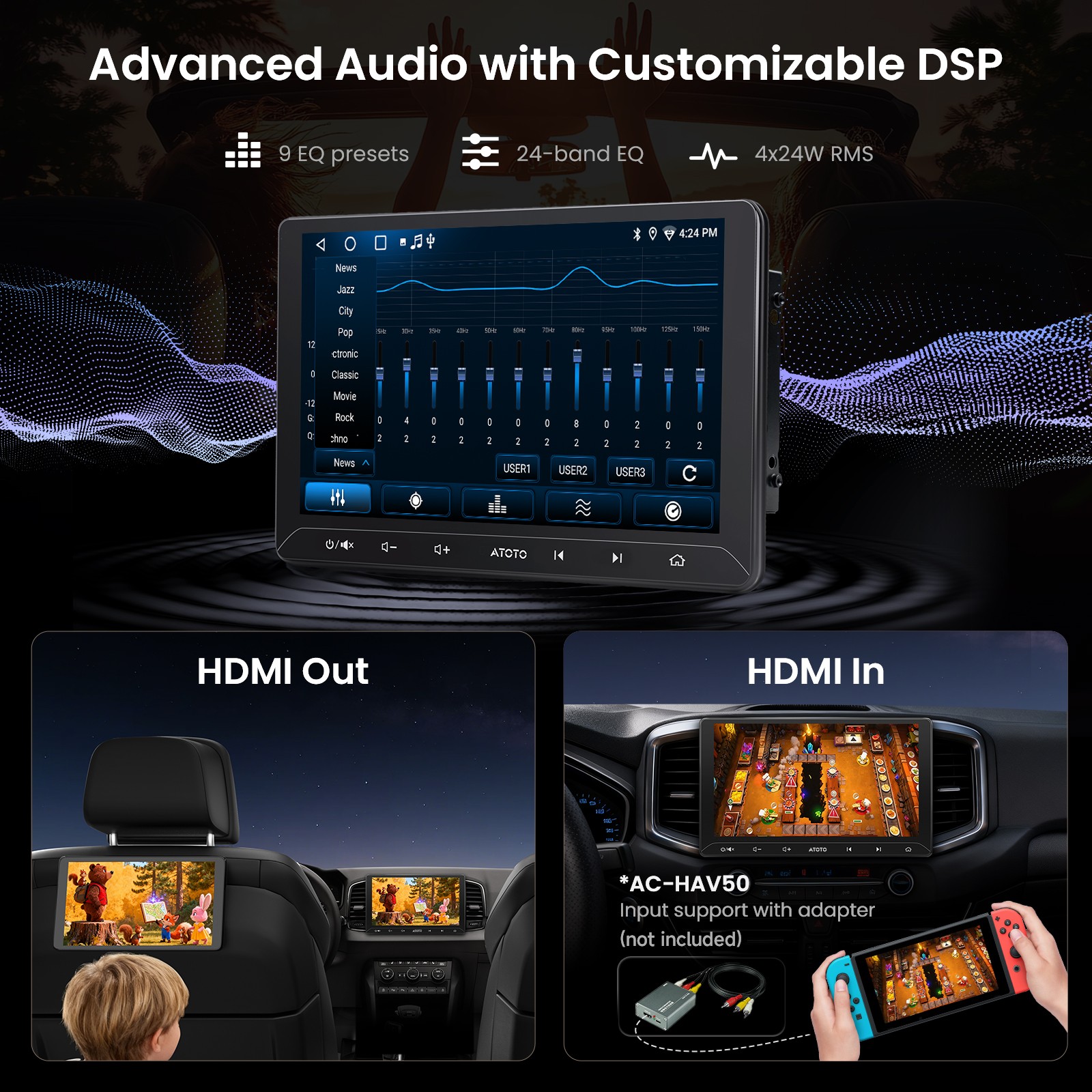 ATOTO A5L Gemini 3.0 AI 2 Din Car Stereo GPS Play Android Radio 10.1″ Multimedia