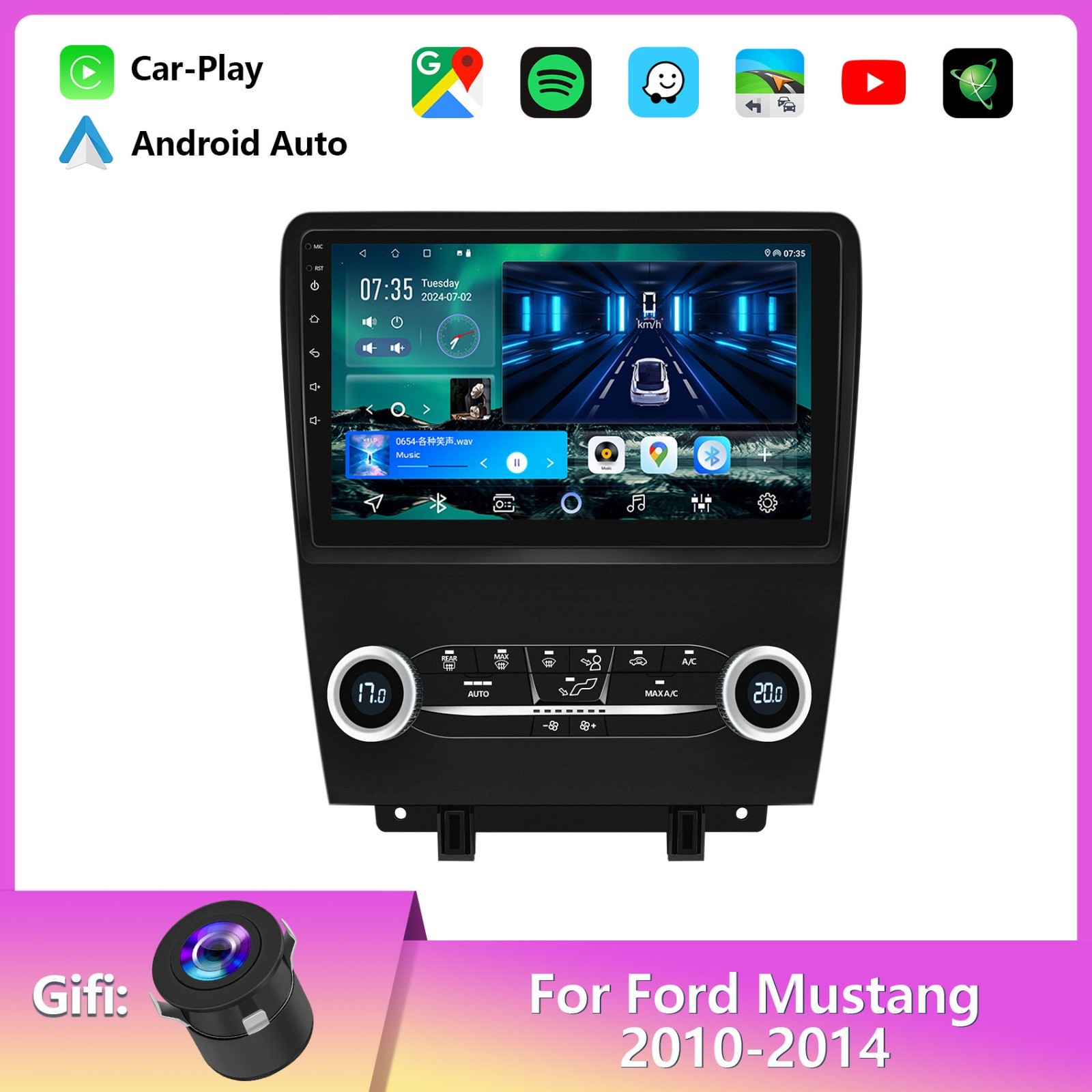 10.1″ For Ford Mustang 2010-2014 Android 13 Car Radio Stereo Carplay GPS Navi BT