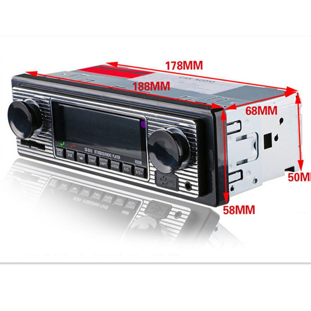 Car In-Dash MP3 Stereo Radio Player Bluetooth 4-Channel Output FM USB AUX In SD