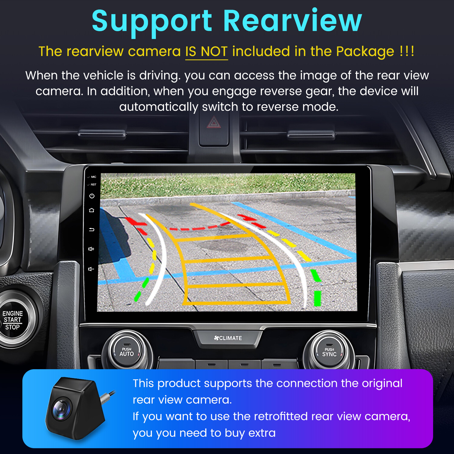 For Honda Civic 2016-2020 Carplay Android 14 Car Stereo Radio GPS Navi BT WIFI