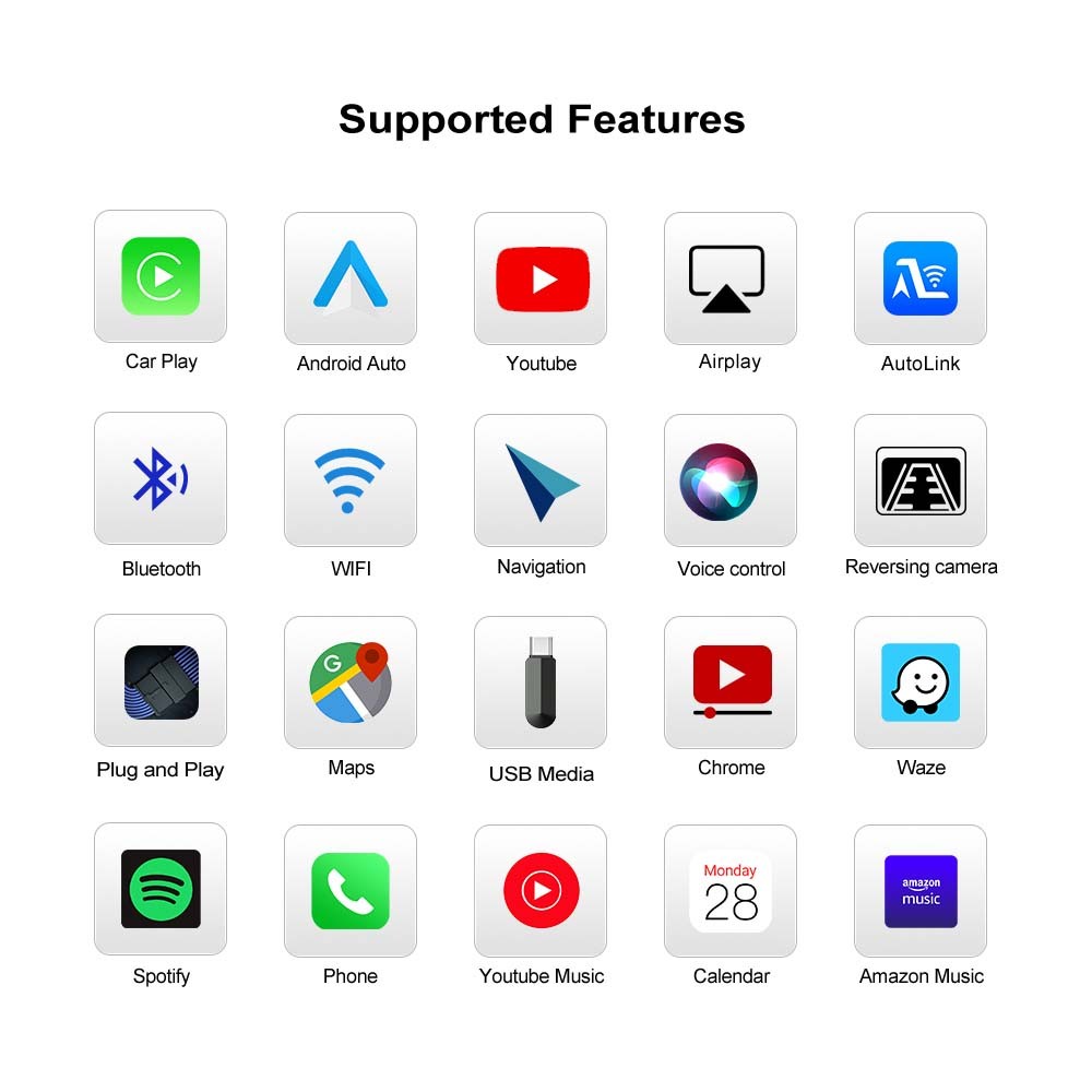 Wireless CarPlay & Android Auto Decoder Box AI Box Multimedia Player For BMW EVO