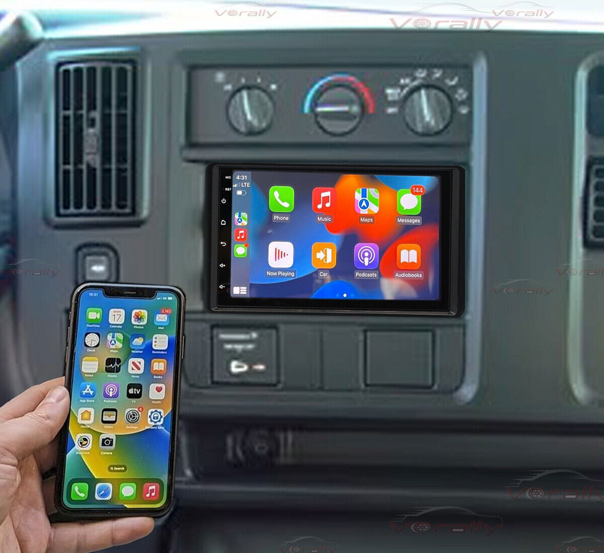 For 2003-2006 Chevy Express Wired & Wireless CarPlay Auto Navi Radio