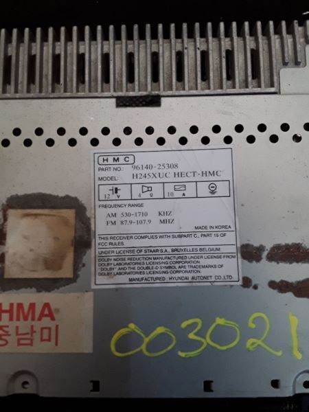 Audio Equipment Radio DOHC Canada Market Hatchback Fits 03-06 ACCENT 130153