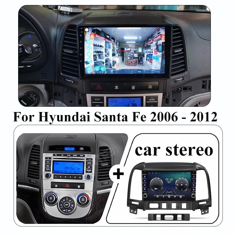 Car Radio For Hyundai Santa Fe 2006 – 2012 8 Core 64GB Carplay Head Units Audio