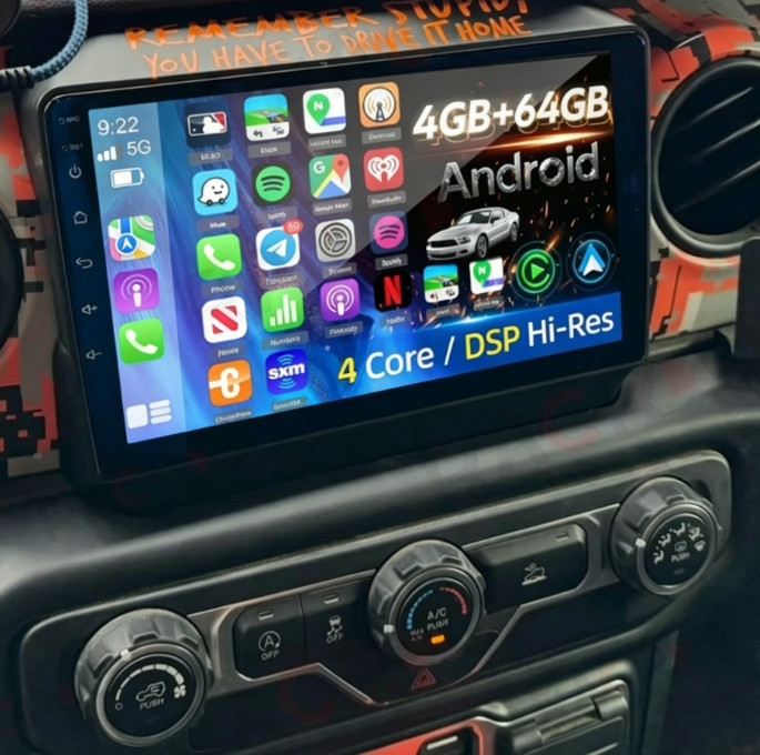 9INCH Car Radio for Jeep Wrangler JL Gladiator JT 2018-2023 Stereo GPS Navi