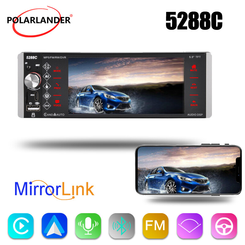 5.5 inch wince 1 Din Bluetooth Andriod Auto IPS Touchscreen Car Radio Carplay FM