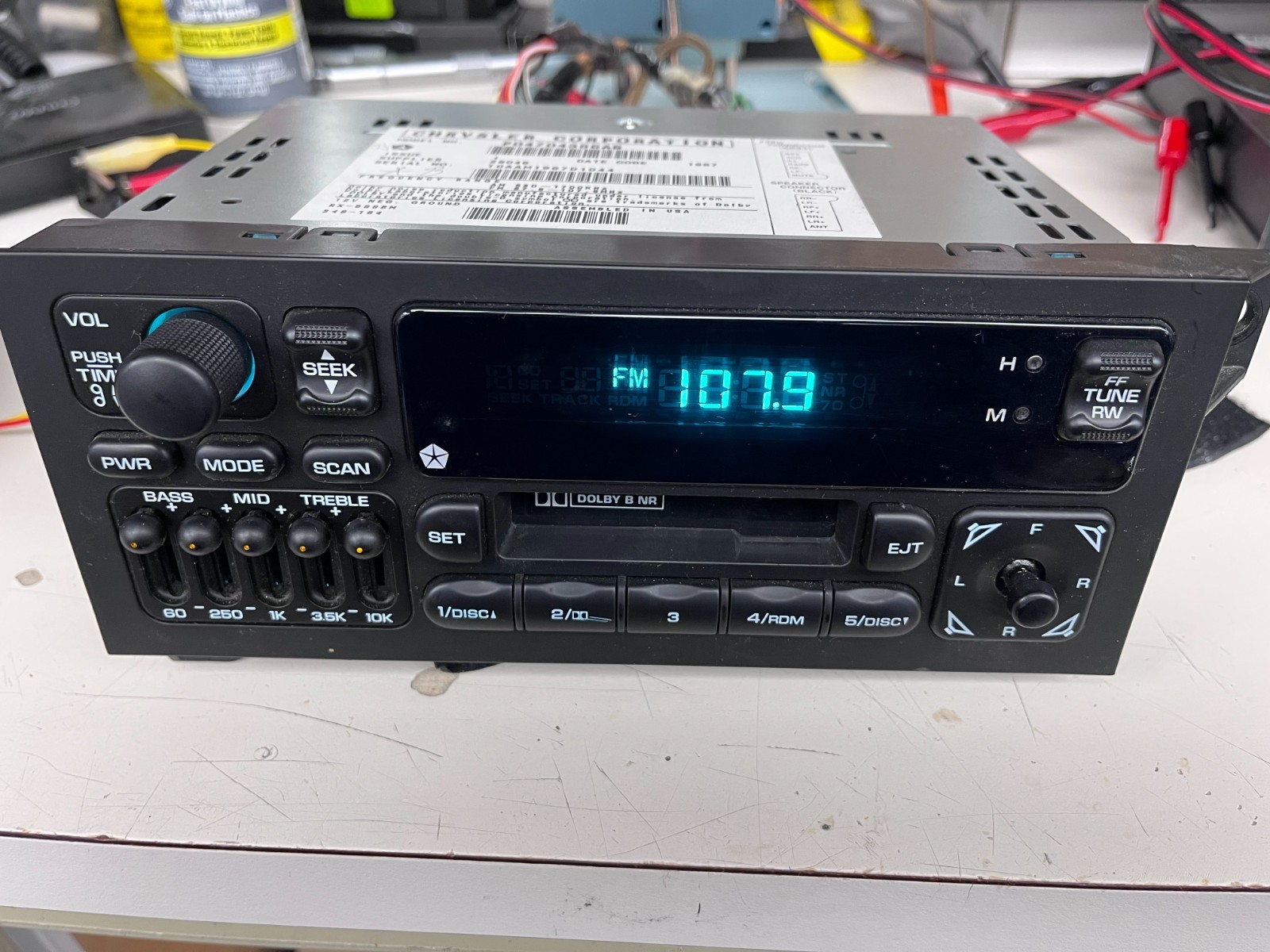 1987-03 Chrysler Dodge Jeep AM/FM/Cassette Vintage Radio OEM P04704386AB MINT