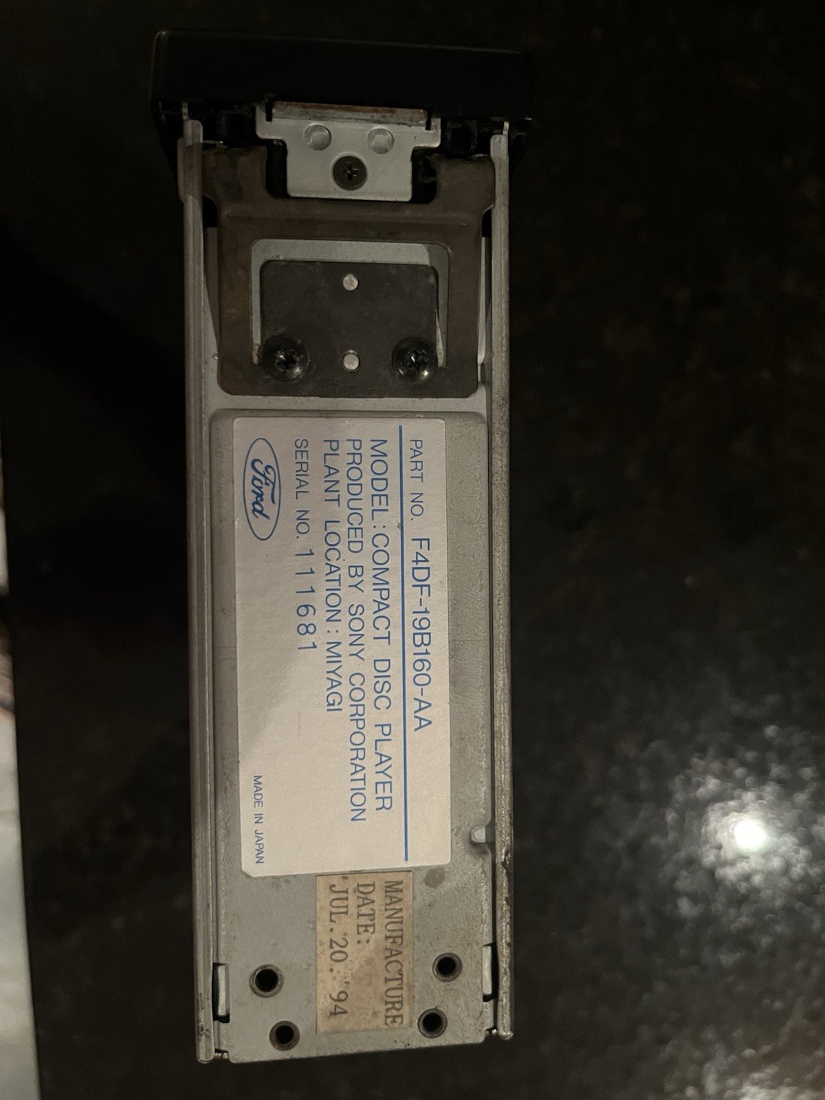 1994-2000 Ford Mustang OEM Remote CD F4DF-19B160-AA
