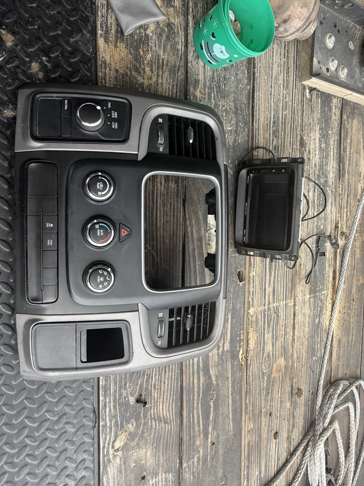 2014-2019 Dodge Ram Complete Radio Bezel With Controls And Complete Boss Radio