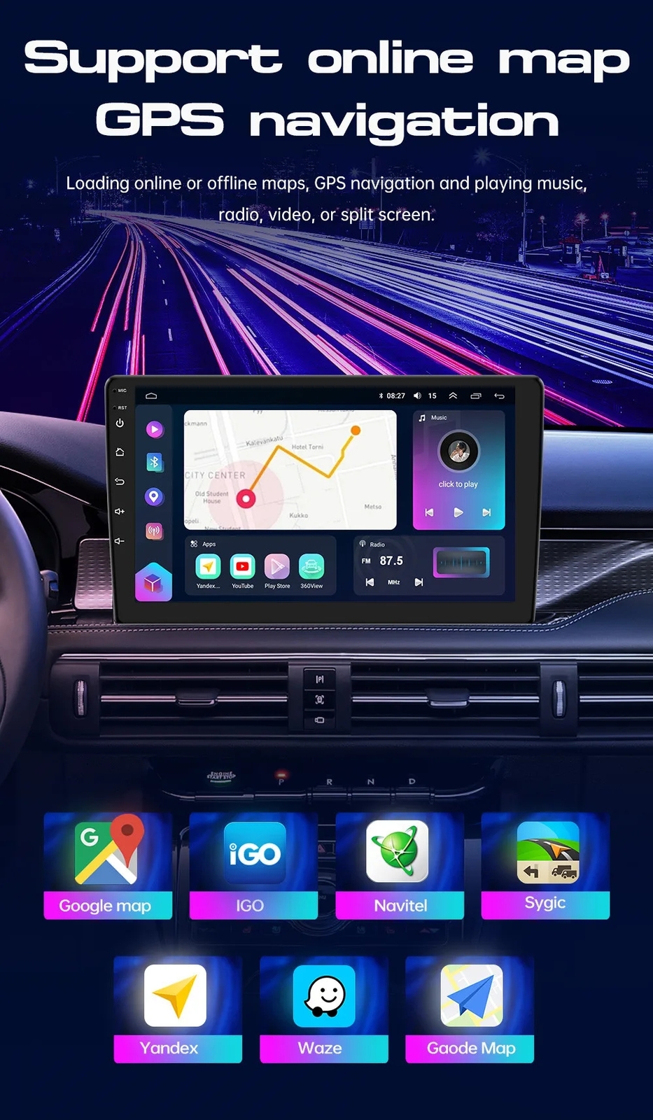 Android 14 Car Stereo Radio For Nissan Teana Altima 2013-18 Car Play GPS 2G+32GB