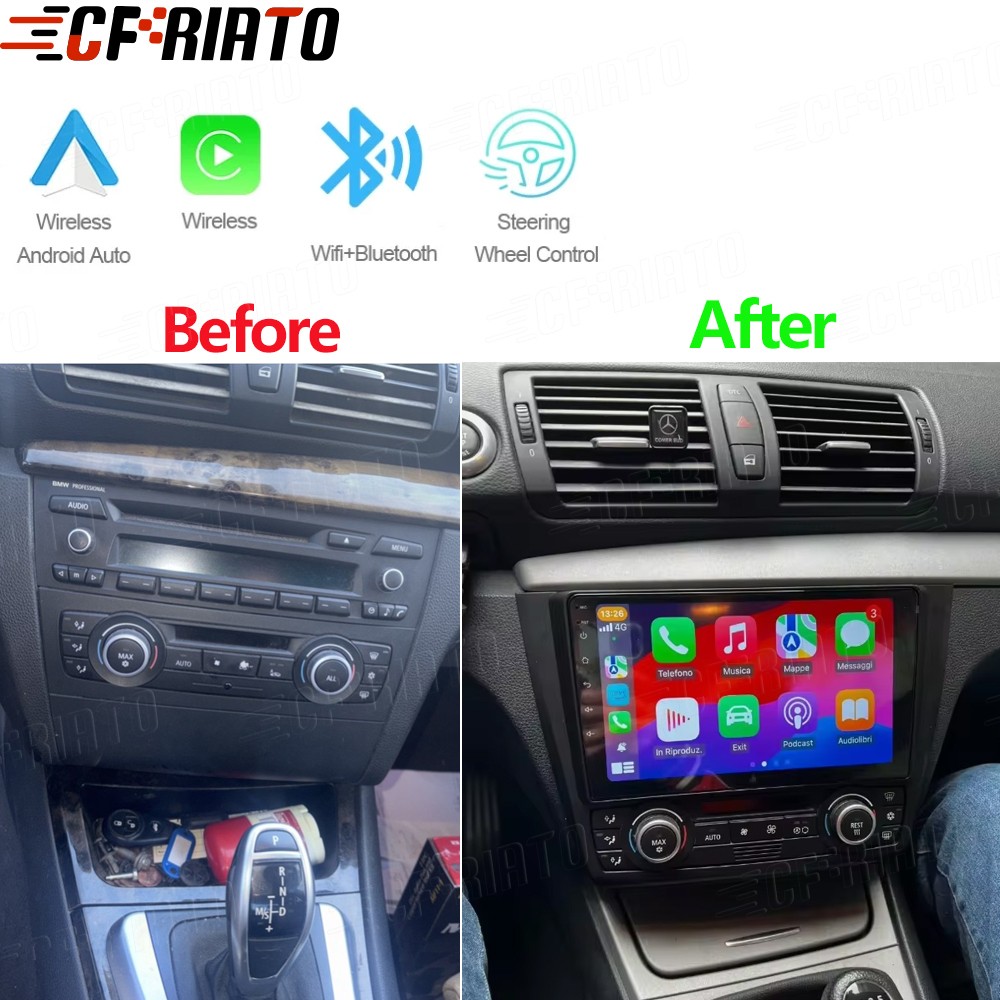 For BMW 1 Series 128 i 135 i 9″ Android 15 Car Stereo Carplay GPS Navi DSP Radio