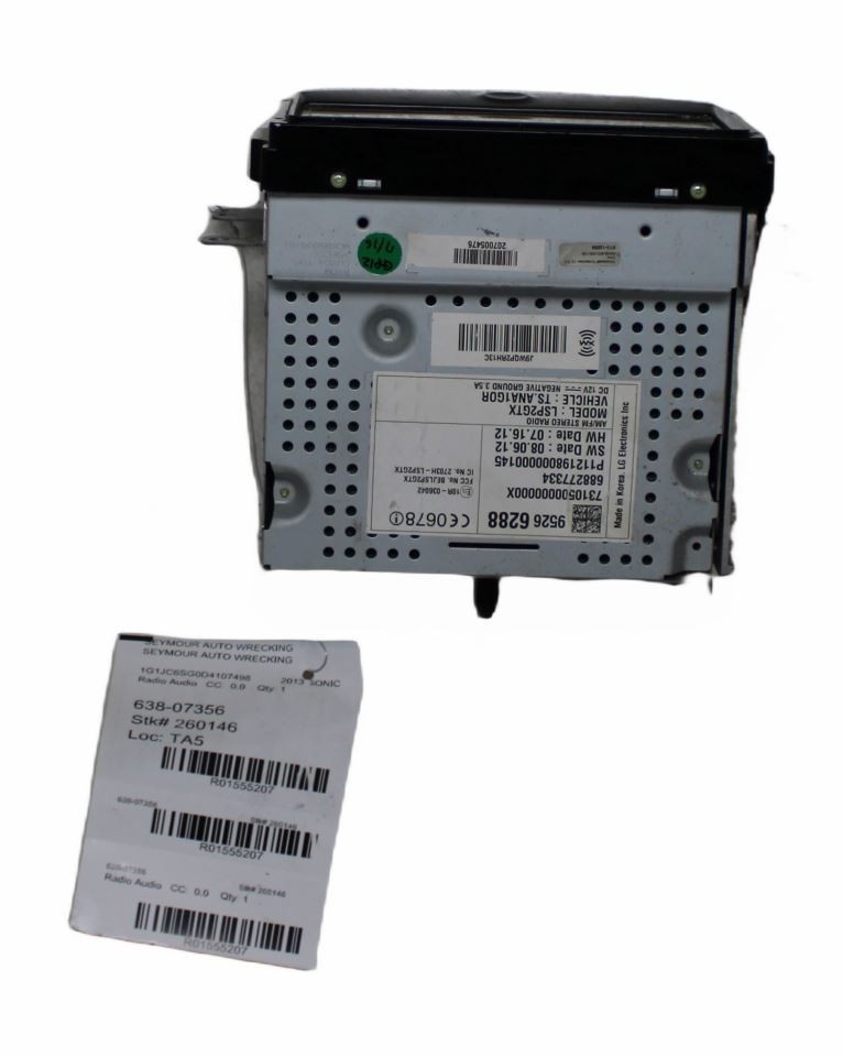 2013-2014 Chevrolet Sonic Radio AM FMMP3-WMA-USB-AUX-WiFi OEM 1555207