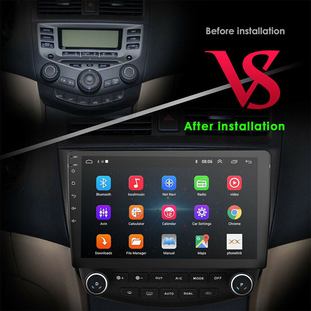 4+64GB Android 15 Car GPS Stereo Radio For Honda Accord 2003 2004 2005 2006 2007