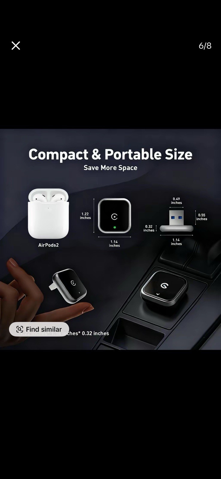 USB Wireless CarPlay Adapter Dongle box Plug ＆Play For iPhone Apple Wireless