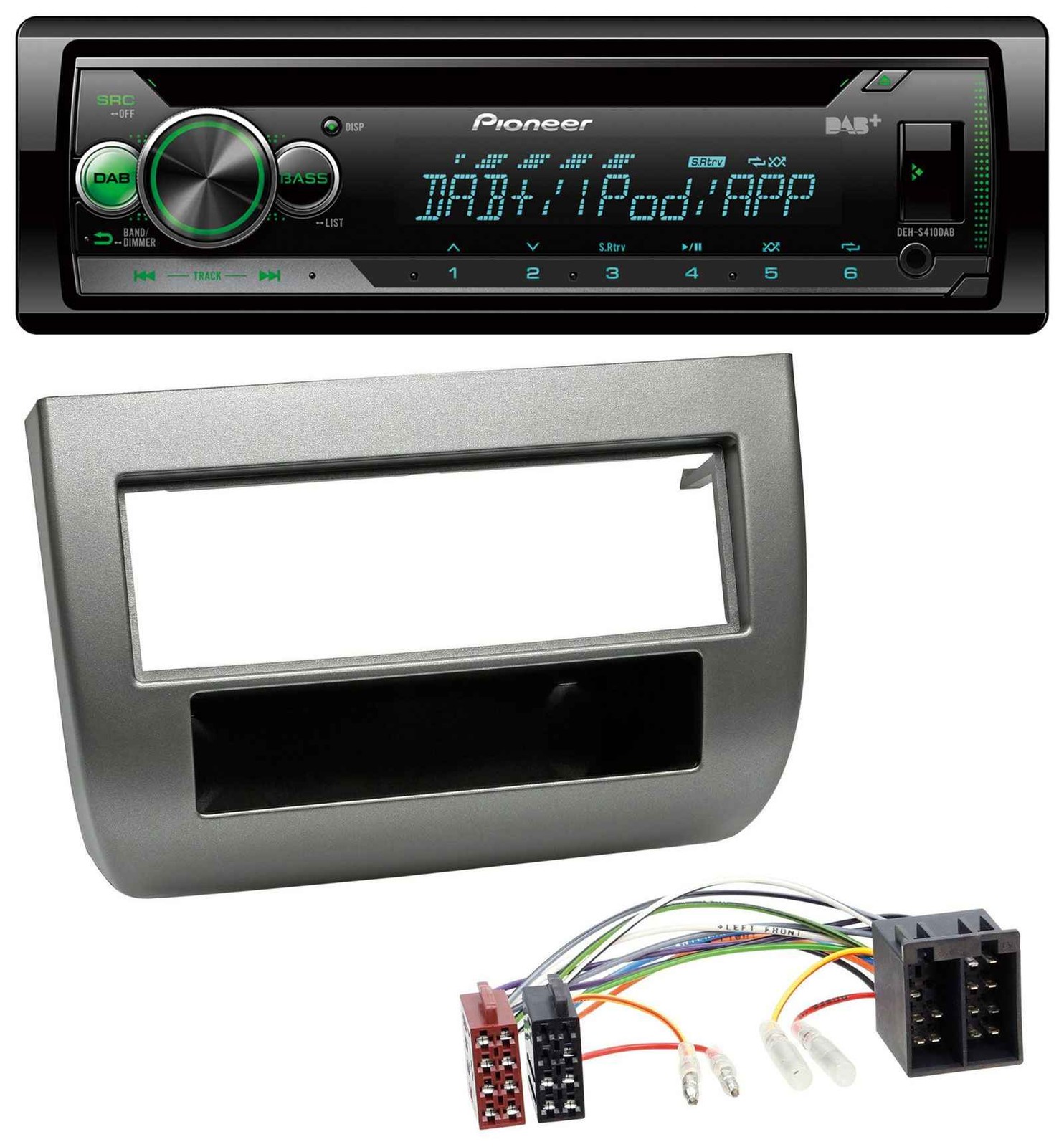 Pioneer USB MP3 DAB AUX CD Car Stereo for Lancia Y 843 03-11 Dark Silver Metallic