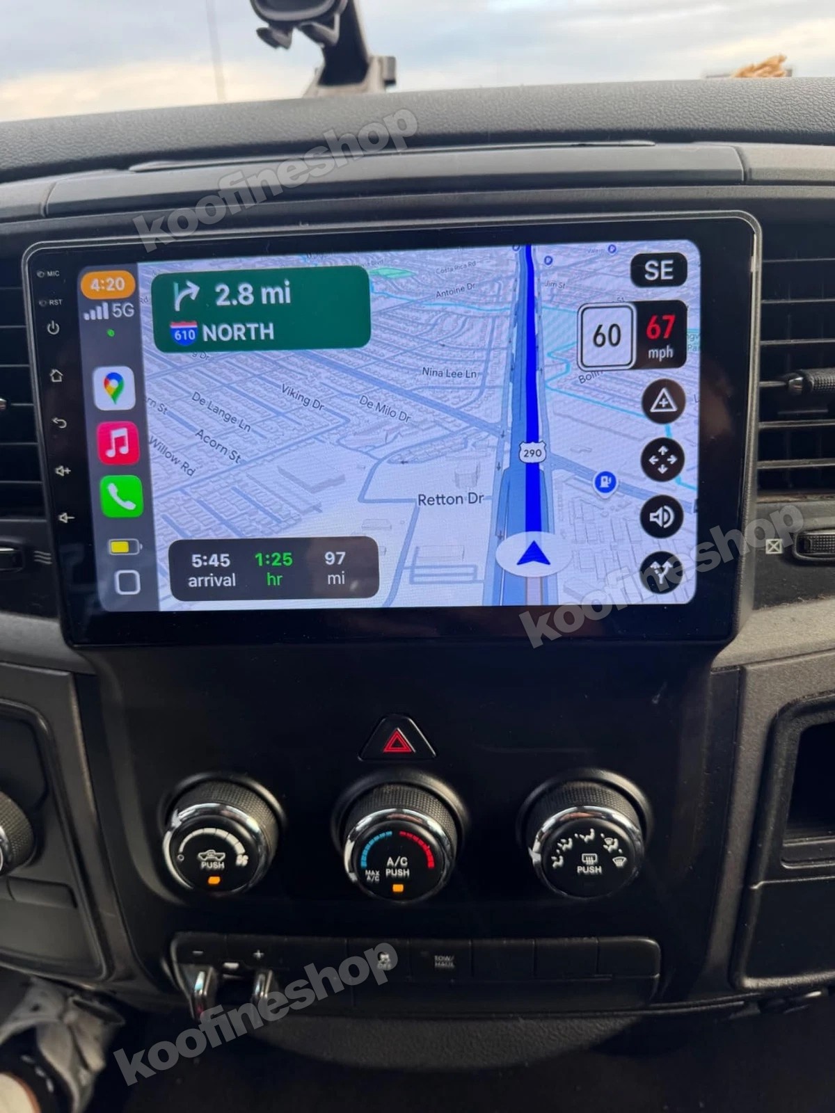 64GB Carplay For Dodge Ram 1500 2500 3500 2013-2018 Android Car Stereo Radio GPS