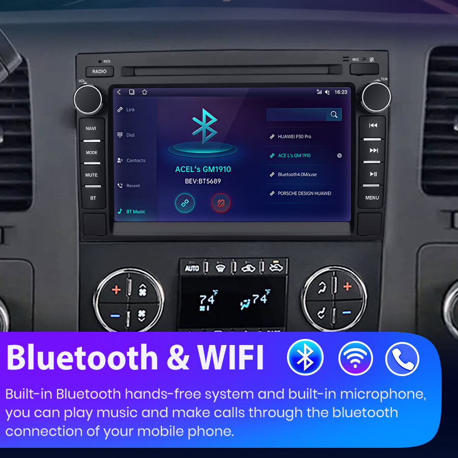Android 15 Touch Screen Car Stereo Radio For GMC Yukon Sierra Chevrolet Chevy