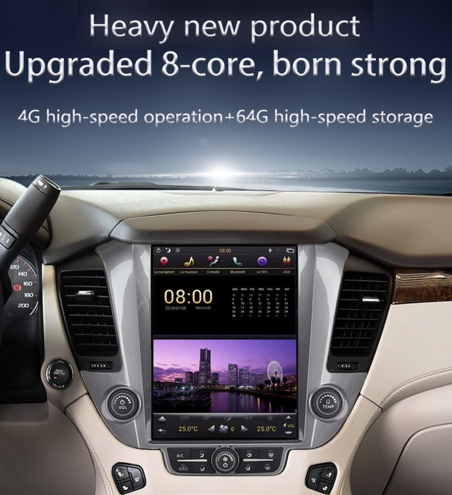 12.1″Chevrolet Suburban Tahoe Gmc Yukon 2014-2020 GPS A/C Tesla style FM Player
