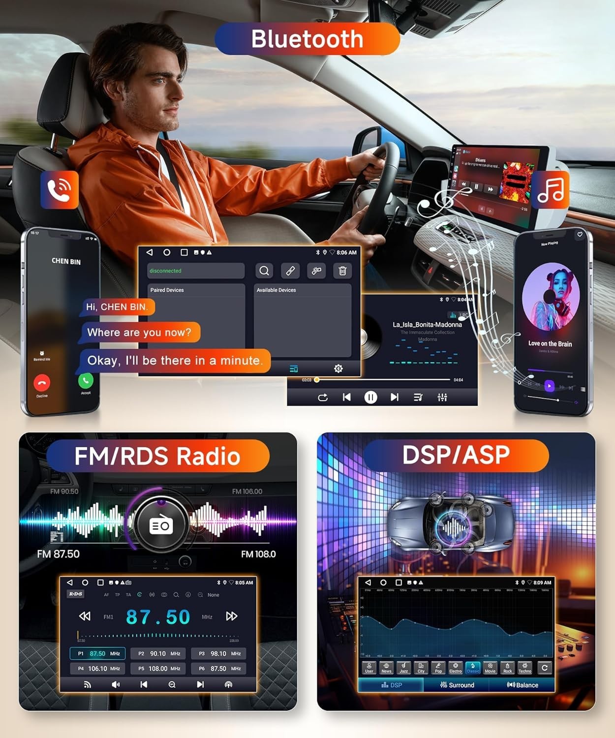 Audi Car Stereo with 7-Inch HD IPS Display | Wireless CarPlay & Android Auto