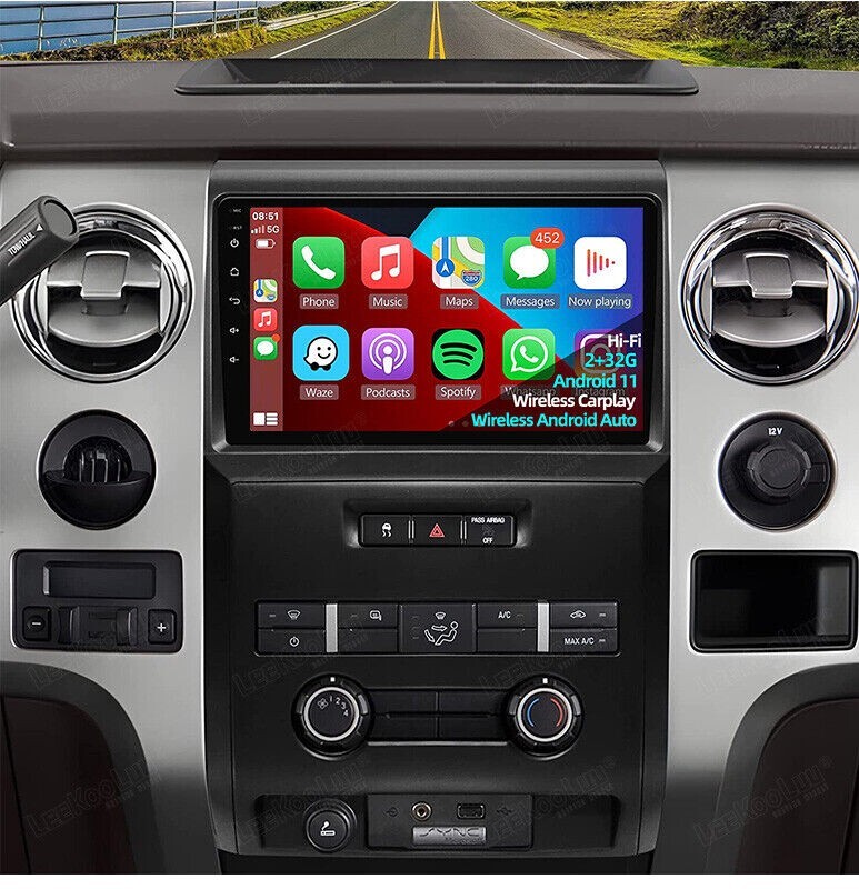 For Ford F150 2009-2014 Android 14.0 Car Stereo Radio GPS Navigation Wifi 32G BT