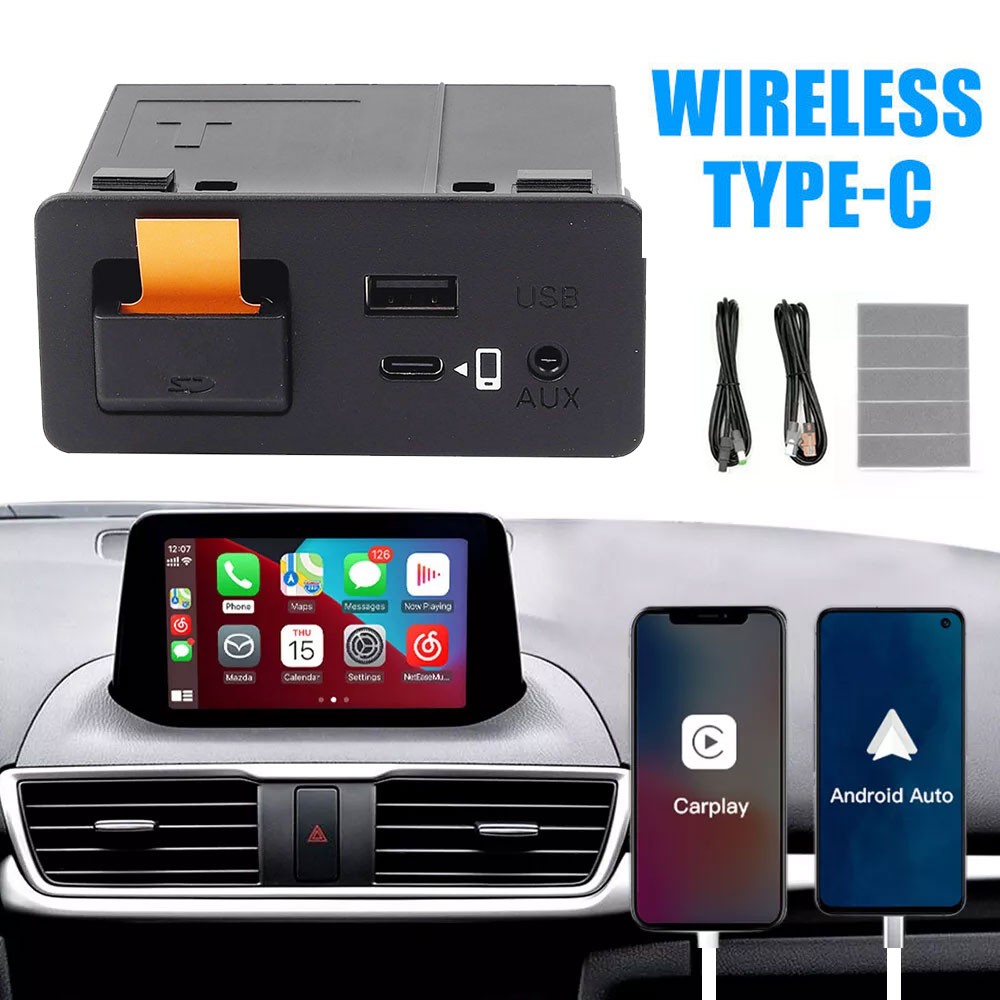 Wireless/Wired Type-C Mazda Android Auto Fit for Mazda 3 Mazda 6 CX3 CX5 CX9 MX5