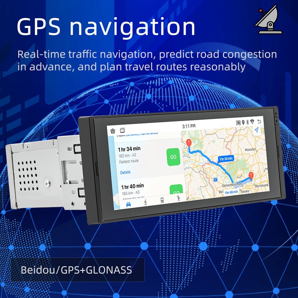 6.8Inch AN 12 1 DIN With Carplay GPS Touch Screen Car Radio HD Screen MP5 Player