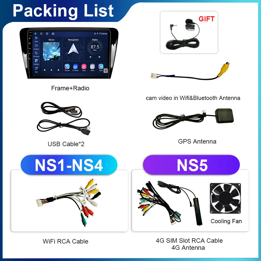 Car Radio For Skoda Octavia 2014-2018 Android Multimedia Stereo Carplay Navi GPS