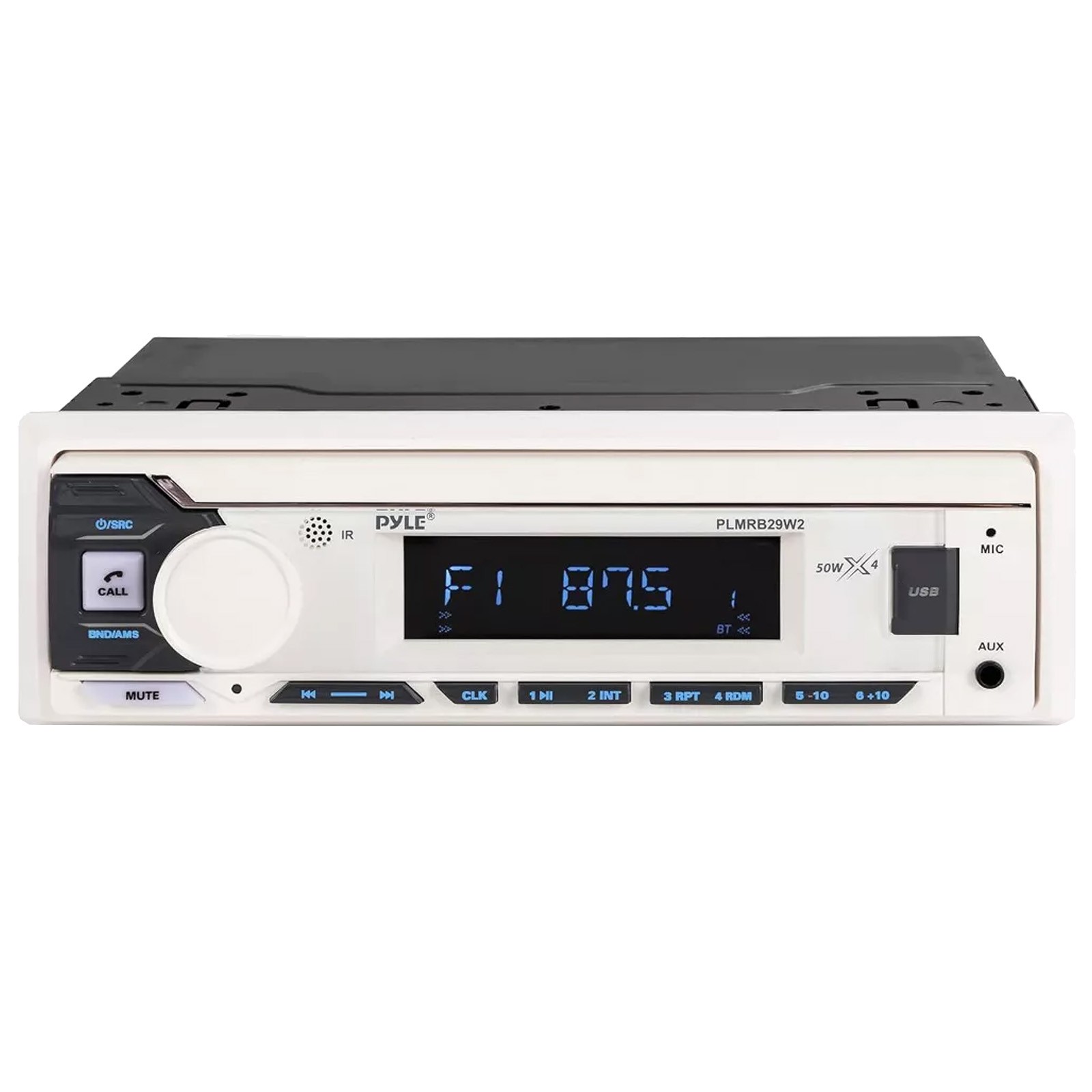 Pyle PLMRB29W Bluetooth In-Dash Headunit, PLMRCW3 Universal Marine Stereo Cover