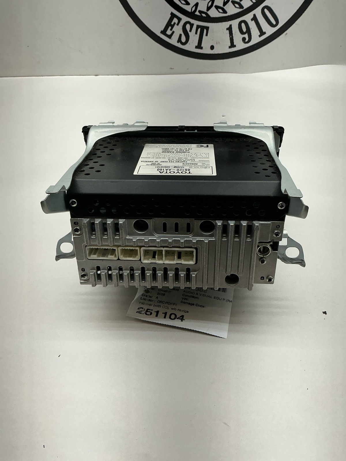 RECIEVER Audio & Visual Equip.(radio) TOYOTA CAMRY 05 06 ID 16860