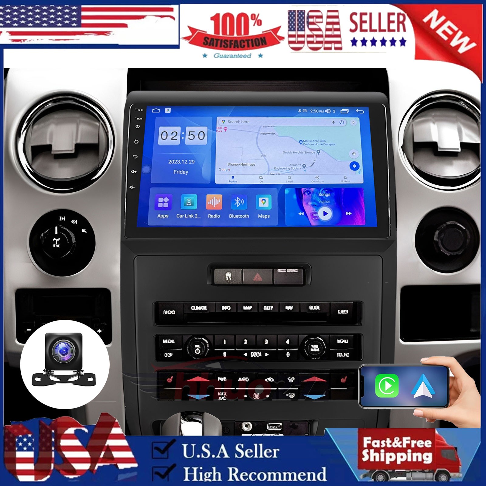 For Ford F150 2009-2014 F-150 Carplay Android 13 Car Stereo Radio Gps Navi Wifi
