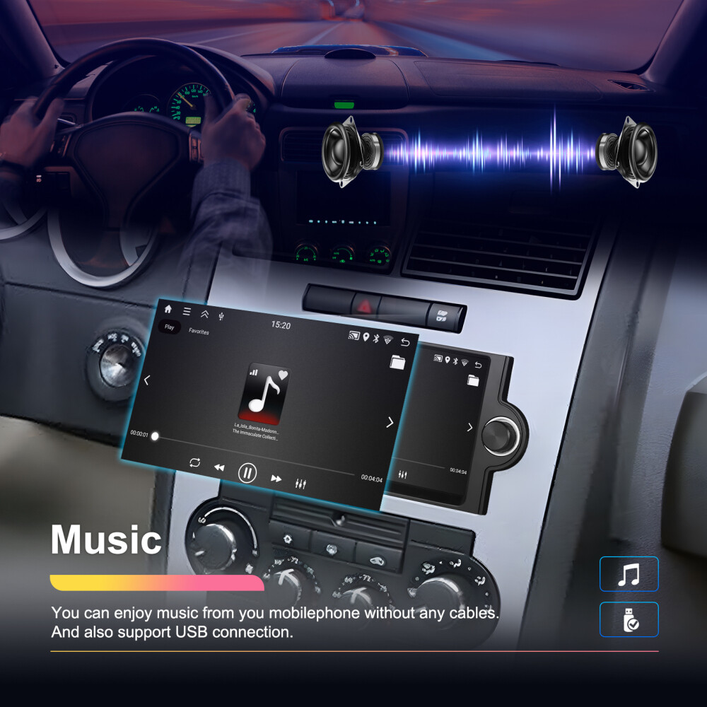 For 2006-2008 Dodge RAM 1500 2500 3500 Android 15 CarPlay Car Stereo Radio GPS
