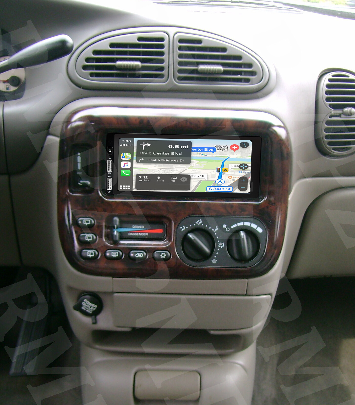 For Chrysler Town & Country 1990-2000 CarPlay Car Radio Wifi GPS Head Unit 2+32G